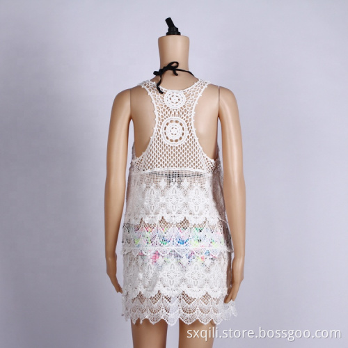 Sexy White Lace Beach Dress Summer Cover Up